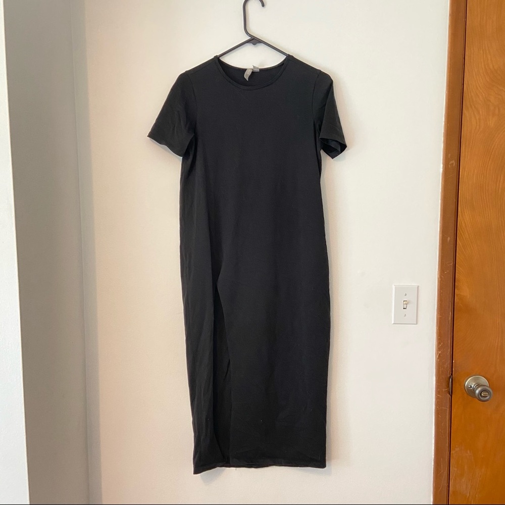 Asos black side slit dress size 4